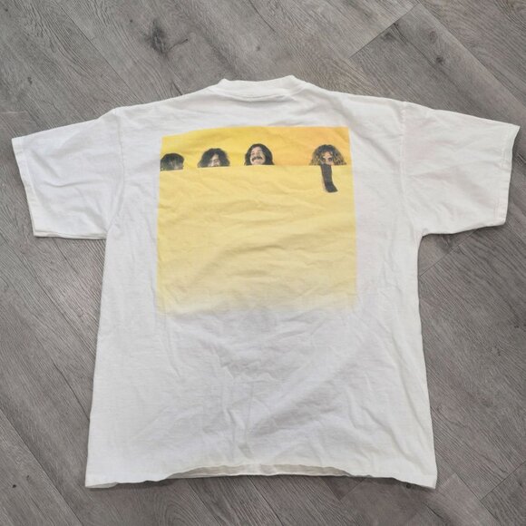 Led Zeppelin Vintage 1990s crop circle White Graphic T-Shirt XL cotton - Picture 1 of 6